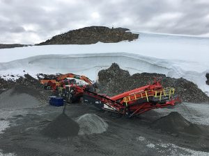 Polar expedition for Sandvik mobile crushing and screening in the Antarctic to support the British Antarctic Survey’s scientific research